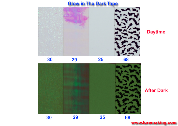 Bulk Holoform and Glow in the Dark Lure Tapes 