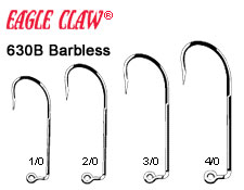 Eagle Claw 630 Barbless Jig Hooks 