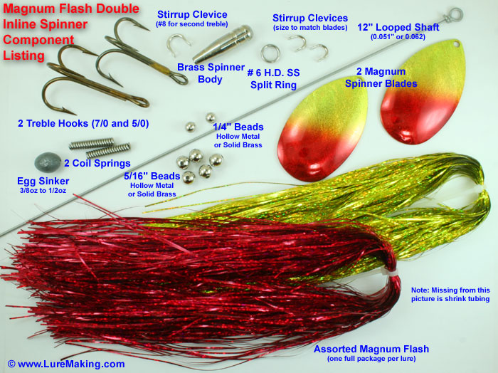 How to Tie a Magnum Flashabou In-Line Musky Spinner Part 1 ::: Another   Lure MakingTutorial